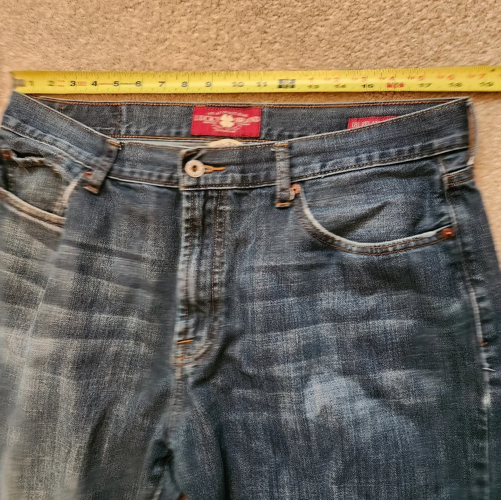 Lucky Brand 181 Relaxed Straight Mid-rise Men's Blue Jeans - Size 38x32 - Picture 9 of 11